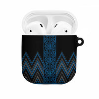 Blue Aotearoa Mangopare Kowhaiwhai Niho Taniwha AirPods Case Maori New Zealand LT14 Blue - Polynesian Pride