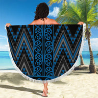 Blue Aotearoa Mangopare Kowhaiwhai and Niho Taniwha Beach Blanket Maori New Zealand LT14 - Polynesian Pride