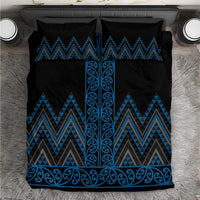 Blue Aotearoa Mangopare Kowhaiwhai and Niho Taniwha Bedding Set Maori New Zealand LT14 Blue - Polynesian Pride