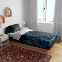Blue Aotearoa Mangopare Kowhaiwhai and Niho Taniwha Bedding Set Maori New Zealand LT14 - Polynesian Pride
