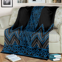 Blue Aotearoa Mangopare Kowhaiwhai and Niho Taniwha Blanket Maori New Zealand LT14 - Polynesian Pride