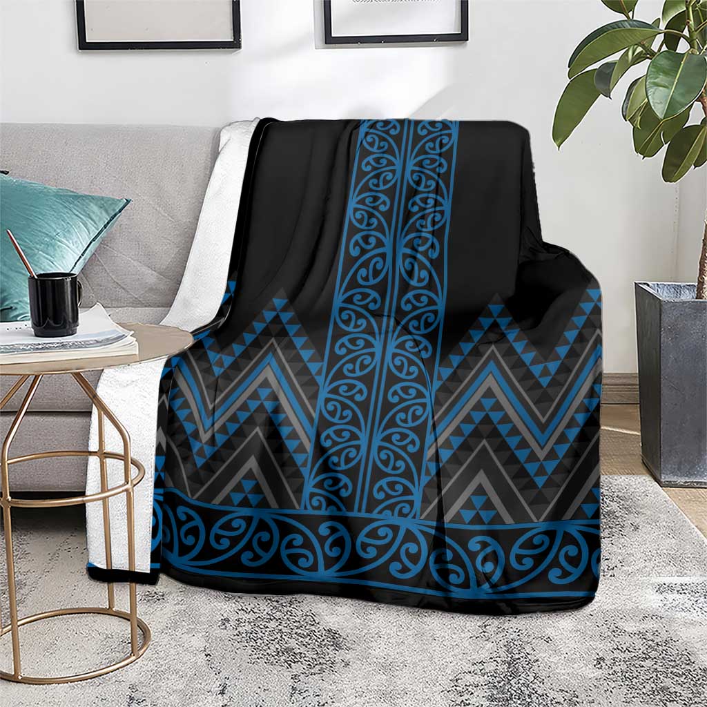Blue Aotearoa Mangopare Kowhaiwhai and Niho Taniwha Blanket Maori New Zealand LT14 - Polynesian Pride