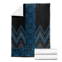 Blue Aotearoa Mangopare Kowhaiwhai and Niho Taniwha Blanket Maori New Zealand LT14 - Polynesian Pride