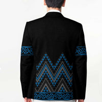 Blue Aotearoa Mangopare Kowhaiwhai Niho Taniwha Blazer Maori New Zealand LT14 - Polynesian Pride