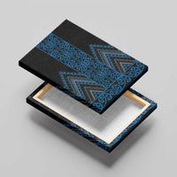 Blue Aotearoa Mangopare Kowhaiwhai and Niho Taniwha Canvas Wall Art Maori New Zealand LT14 - Polynesian Pride