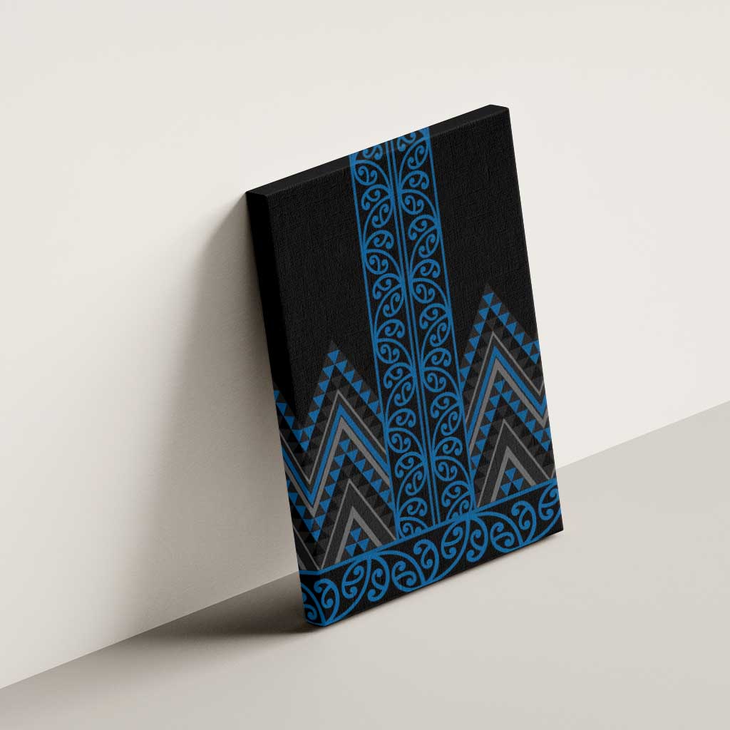 Blue Aotearoa Mangopare Kowhaiwhai and Niho Taniwha Canvas Wall Art Maori New Zealand LT14 - Polynesian Pride