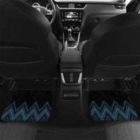 Blue Aotearoa Mangopare Kowhaiwhai and Niho Taniwha Car Mats Maori New Zealand LT14 Set 2pcs - Back Blue - Polynesian Pride