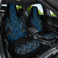 Blue Aotearoa Mangopare Kowhaiwhai and Niho Taniwha Car Seat Cover Maori New Zealand LT14 One Size Blue - Polynesian Pride