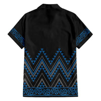 Blue Aotearoa Mangopare Kowhaiwhai and Niho Taniwha Family Matching Tank Maxi Dress and Hawaiian Shirt Maori New Zealand LT14 - Polynesian Pride
