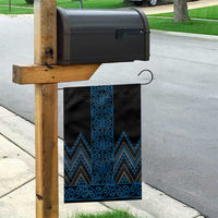 Blue Aotearoa Mangopare Kowhaiwhai and Niho Taniwha Garden Flag Maori New Zealand LT14 - Polynesian Pride