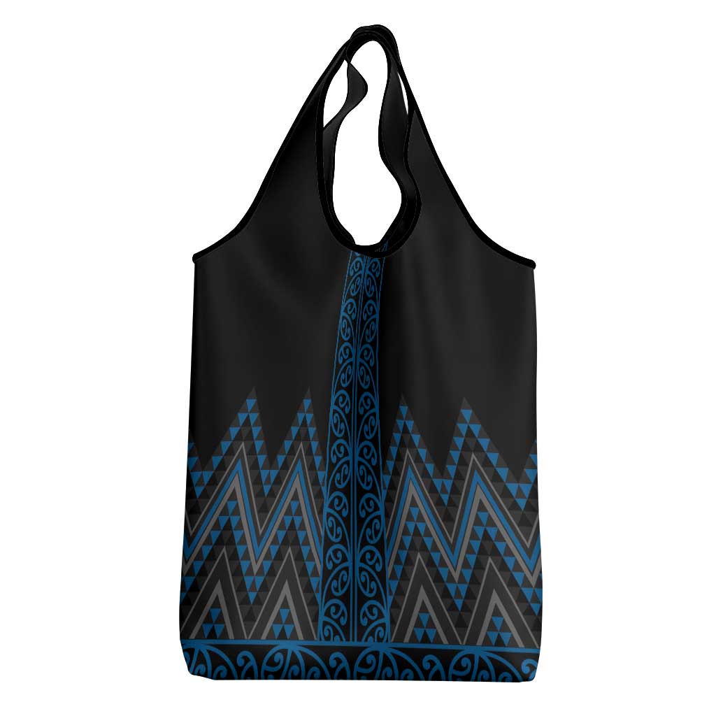 Blue Aotearoa Mangopare Kowhaiwhai and Niho Taniwha Grocery Bag Maori New Zealand LT14 - Polynesian Pride