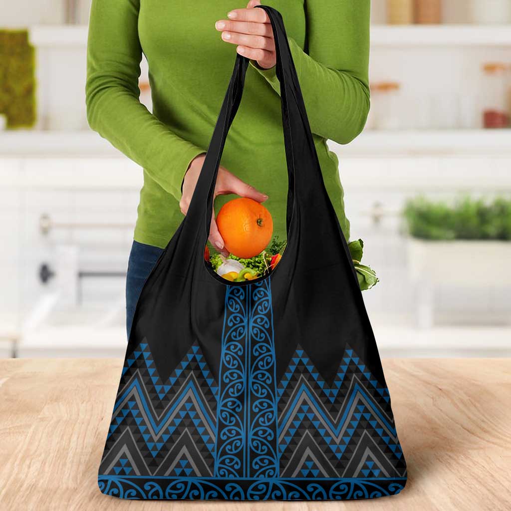 Blue Aotearoa Mangopare Kowhaiwhai and Niho Taniwha Grocery Bag Maori New Zealand LT14 - Polynesian Pride