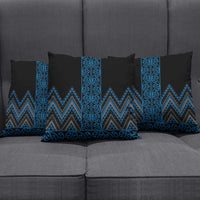 Blue Aotearoa Mangopare Kowhaiwhai Niho Taniwha Pillow Cover Maori New Zealand LT14 - Polynesian Pride