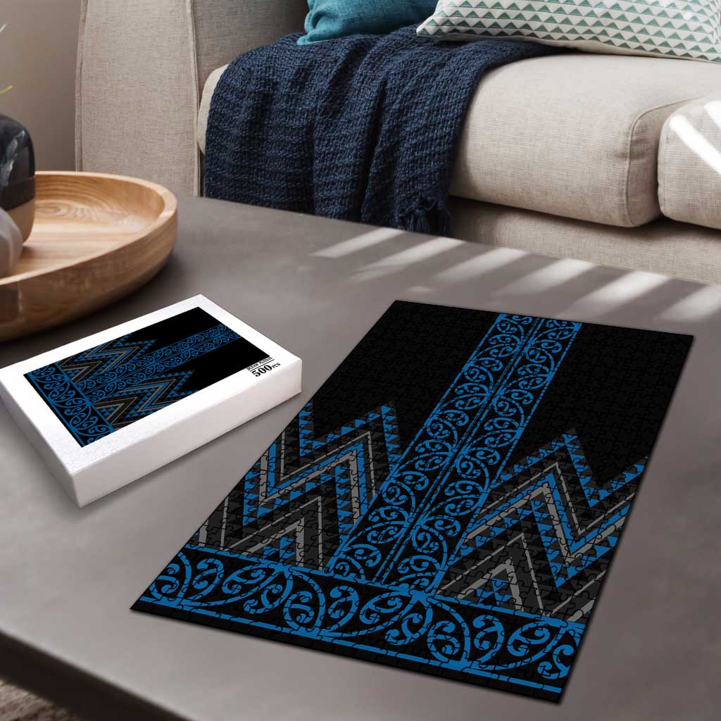 Blue Aotearoa Mangopare Kowhaiwhai Niho Taniwha Puzzle Maori New Zealand LT14 - Polynesian Pride