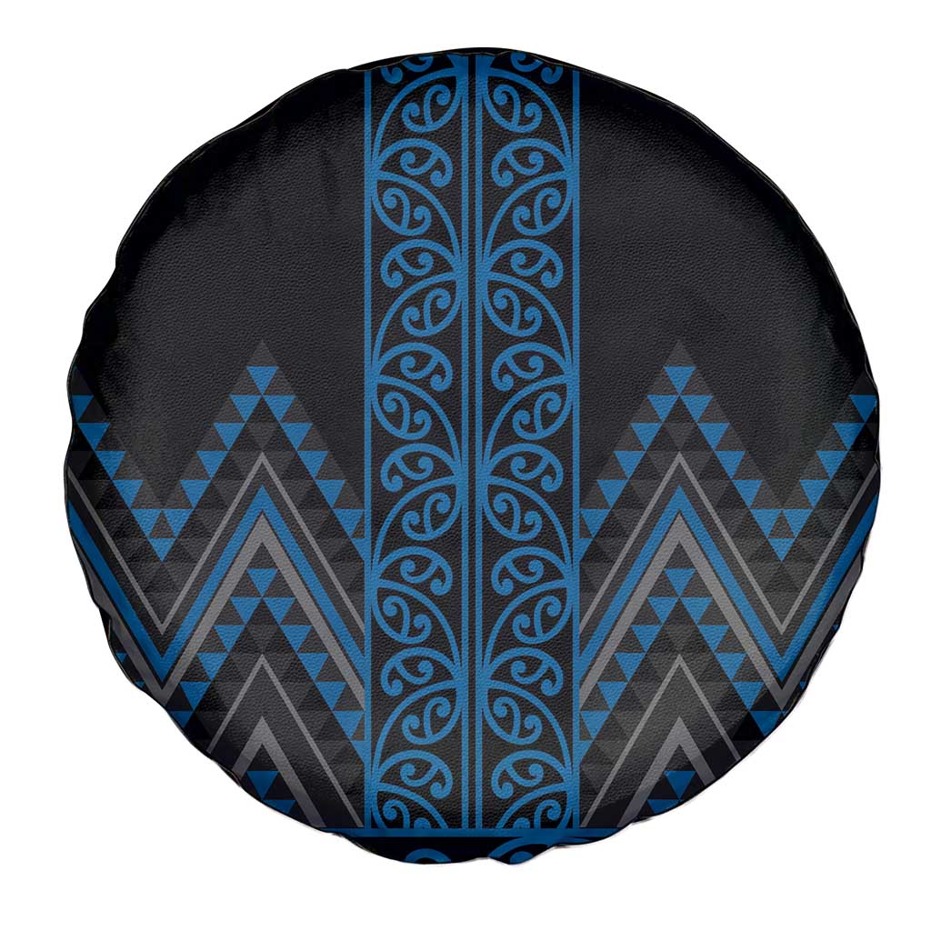 Blue Aotearoa Mangopare Kowhaiwhai and Niho Taniwha Spare Tire Cover Maori New Zealand LT14 - Polynesian Pride