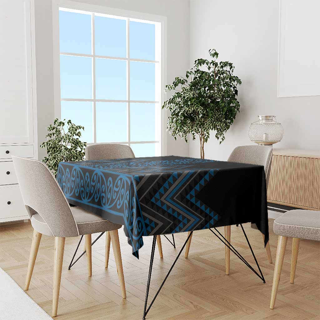 Blue Aotearoa Mangopare Kowhaiwhai and Niho Taniwha Tablecloth Maori New Zealand LT14 - Polynesian Pride