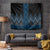 Blue Aotearoa Mangopare Kowhaiwhai and Niho Taniwha Tapestry Maori New Zealand