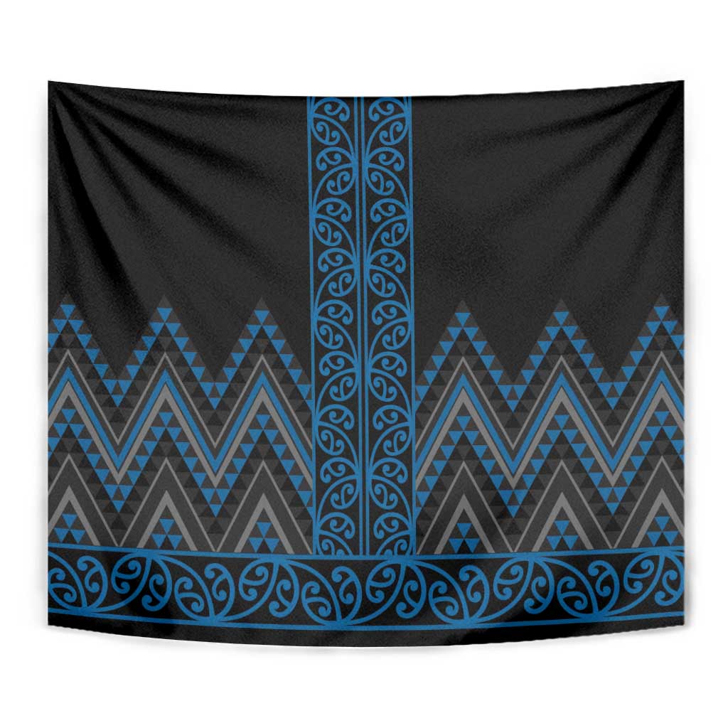 Blue Aotearoa Mangopare Kowhaiwhai and Niho Taniwha Tapestry Maori New Zealand LT14 - Polynesian Pride
