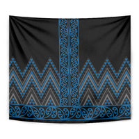 Blue Aotearoa Mangopare Kowhaiwhai and Niho Taniwha Tapestry Maori New Zealand LT14 - Polynesian Pride
