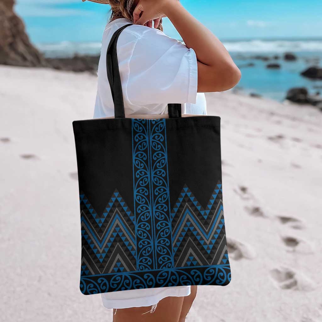 Blue Aotearoa Mangopare Kowhaiwhai Niho Taniwha Tote Bag Maori New Zealand LT14 - Polynesian Pride
