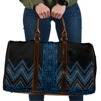 Blue Aotearoa Mangopare Kowhaiwhai Niho Taniwha Travel Bag Maori New Zealand LT14 Blue - Polynesian Pride
