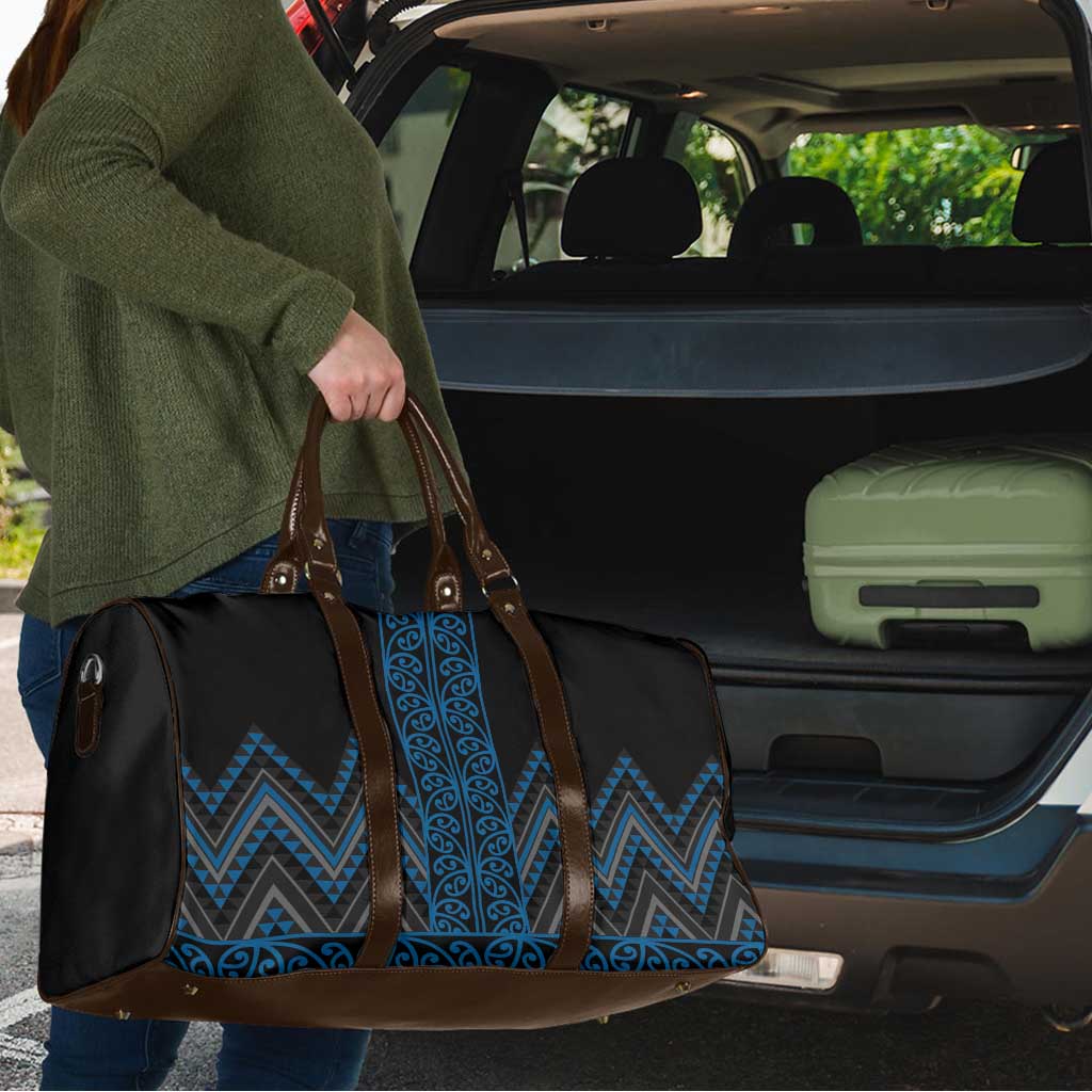 Blue Aotearoa Mangopare Kowhaiwhai Niho Taniwha Travel Bag Maori New Zealand LT14 - Polynesian Pride