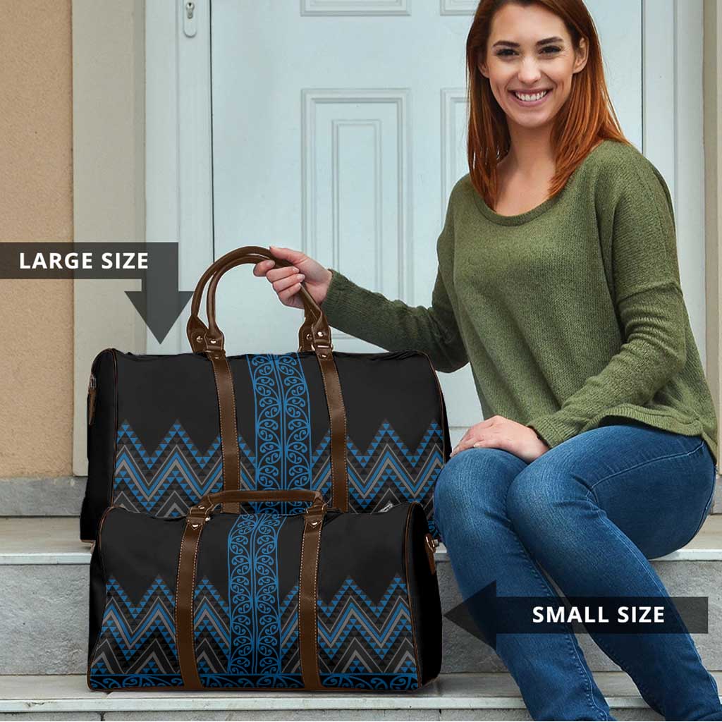 Blue Aotearoa Mangopare Kowhaiwhai Niho Taniwha Travel Bag Maori New Zealand LT14 - Polynesian Pride
