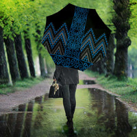 Blue Aotearoa Mangopare Kowhaiwhai Niho Taniwha Umbrella Maori New Zealand LT14 - Polynesian Pride