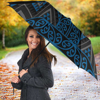Blue Aotearoa Mangopare Kowhaiwhai Niho Taniwha Umbrella Maori New Zealand LT14 - Polynesian Pride