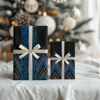Blue Aotearoa Mangopare Kowhaiwhai and Niho Taniwha Wrapping Paper Maori New Zealand LT14 - Polynesian Pride