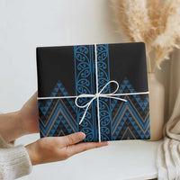 Blue Aotearoa Mangopare Kowhaiwhai and Niho Taniwha Wrapping Paper Maori New Zealand LT14 - Polynesian Pride