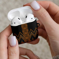 Gold Aotearoa Mangopare Kowhaiwhai Niho Taniwha AirPods Case Maori New Zealand LT14 - Polynesian Pride