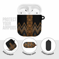 Gold Aotearoa Mangopare Kowhaiwhai Niho Taniwha AirPods Case Maori New Zealand LT14 - Polynesian Pride