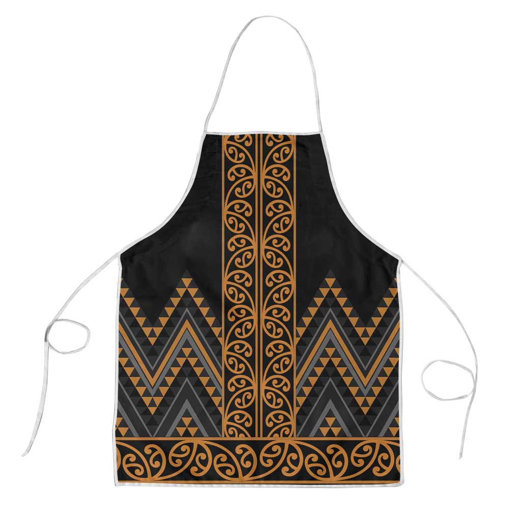 Gold Aotearoa Mangopare Kowhaiwhai Niho Taniwha Apron Maori New Zealand LT14 Gold - Polynesian Pride