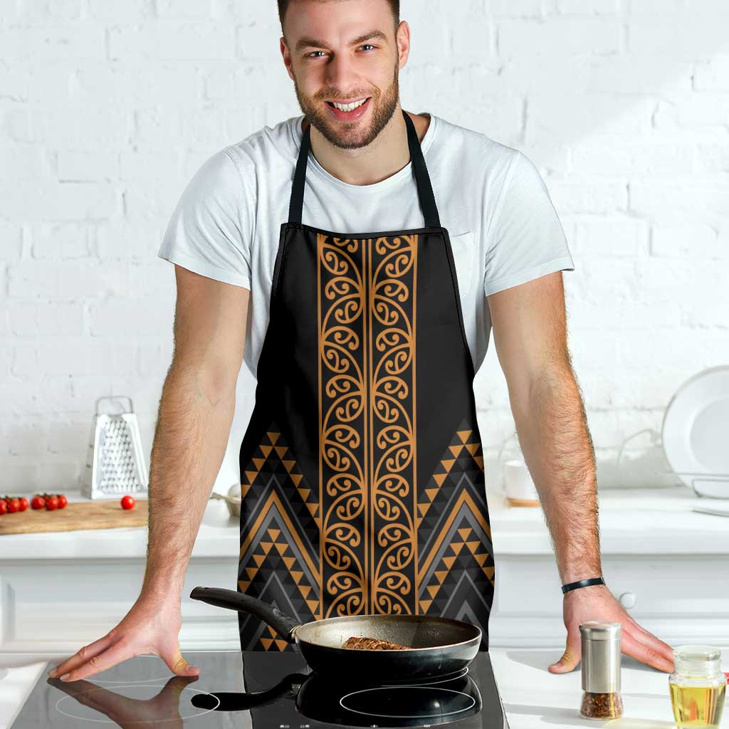 Gold Aotearoa Mangopare Kowhaiwhai Niho Taniwha Apron Maori New Zealand LT14 - Polynesian Pride
