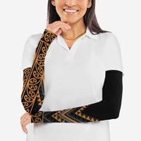 Gold Aotearoa Mangopare Kowhaiwhai Niho Taniwha Arm Sleeves Maori New Zealand LT14 - Polynesian Pride