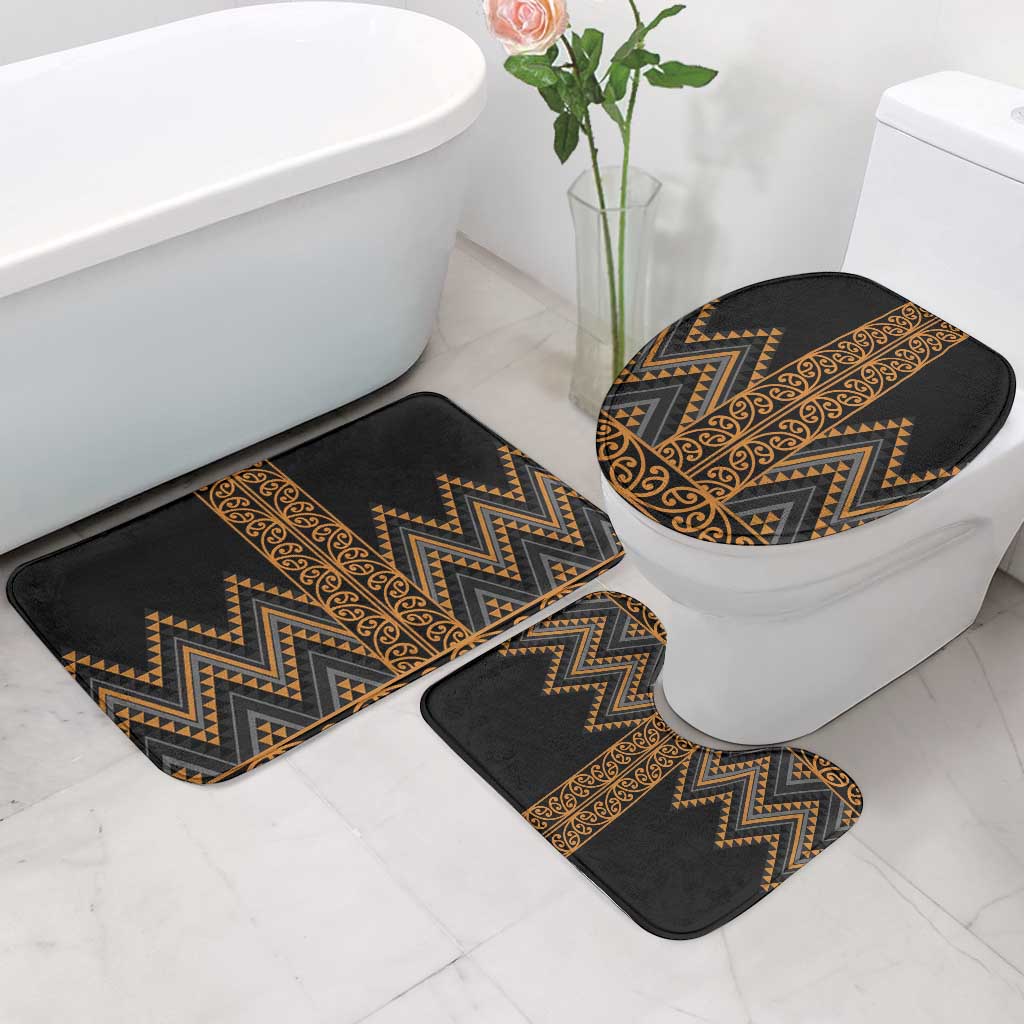 Gold Aotearoa Mangopare Kowhaiwhai Niho Taniwha Bathroom Set Maori New Zealand LT14 - Polynesian Pride