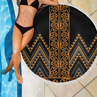 Gold Aotearoa Mangopare Kowhaiwhai and Niho Taniwha Beach Blanket Maori New Zealand LT14 - Polynesian Pride