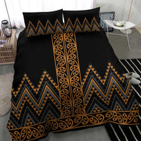 Gold Aotearoa Mangopare Kowhaiwhai and Niho Taniwha Bedding Set Maori New Zealand LT14 - Polynesian Pride