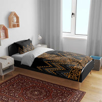 Gold Aotearoa Mangopare Kowhaiwhai and Niho Taniwha Bedding Set Maori New Zealand LT14 - Polynesian Pride