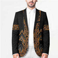 Gold Aotearoa Mangopare Kowhaiwhai Niho Taniwha Blazer Maori New Zealand LT14 - Polynesian Pride
