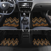 Gold Aotearoa Mangopare Kowhaiwhai and Niho Taniwha Car Mats Maori New Zealand LT14 Set 4pcs Gold - Polynesian Pride