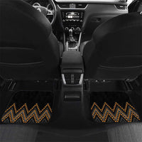 Gold Aotearoa Mangopare Kowhaiwhai and Niho Taniwha Car Mats Maori New Zealand LT14 Set 2pcs - Back Gold - Polynesian Pride