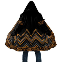 Gold Aotearoa Mangopare Kowhaiwhai Niho Taniwha Cloak Maori New Zealand LT14 Unisex Gold - Polynesian Pride