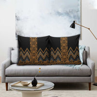 Gold Aotearoa Mangopare Kowhaiwhai Niho Taniwha Pillow Cover Maori New Zealand LT14 - Polynesian Pride