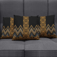 Gold Aotearoa Mangopare Kowhaiwhai Niho Taniwha Pillow Cover Maori New Zealand LT14 - Polynesian Pride