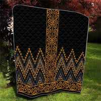 Gold Aotearoa Mangopare Kowhaiwhai and Niho Taniwha Quilt Maori New Zealand LT14 - Polynesian Pride