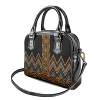 Gold Aotearoa Mangopare Kowhaiwhai and Niho Taniwha Shoulder Handbag Maori New Zealand LT14 - Polynesian Pride