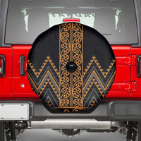 Gold Aotearoa Mangopare Kowhaiwhai and Niho Taniwha Spare Tire Cover Maori New Zealand LT14 - Polynesian Pride