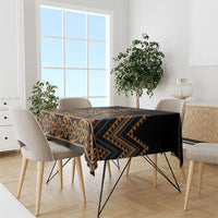 Gold Aotearoa Mangopare Kowhaiwhai and Niho Taniwha Tablecloth Maori New Zealand LT14 - Polynesian Pride